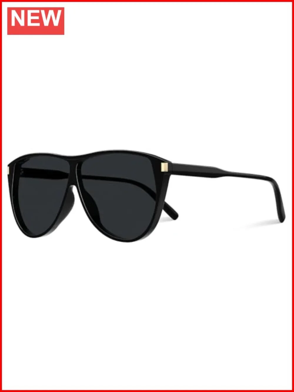 Retro Aviator Sunglasses UV Protection Lightweight Plastic Polarized